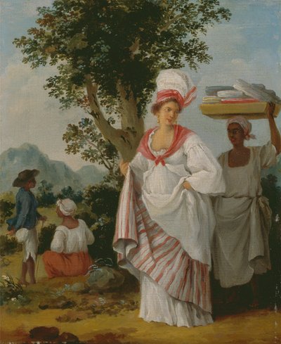 Siyah Uşağının Katıldığı Batı Hintli Creole Kadın by Agostino Brunias