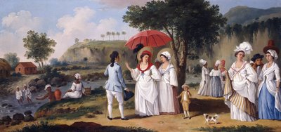 Roseau Nehri Kıyısında Melez Kadınlar, Dominika, by Agostino Brunias