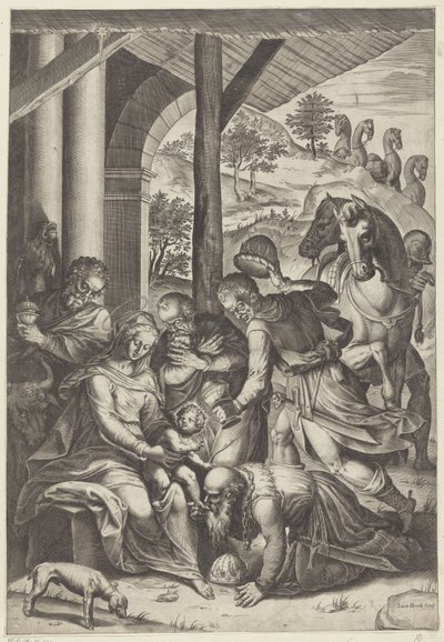 Kralların hayranlığı by Agostino Carracci
