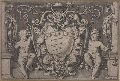 Kardinal Filippo Sega Arması by Agostino Carracci