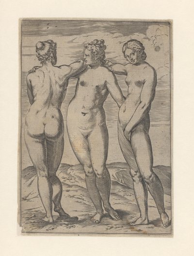 Üç Güzeller Lascivie (dizi adı) by Agostino Carracci