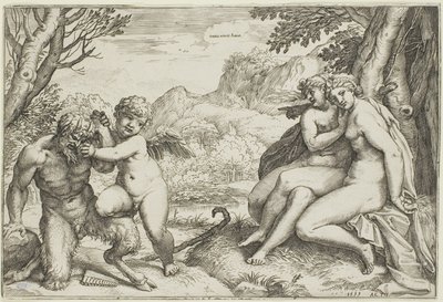 Aşk herşeyi fetheder by Agostino Carracci