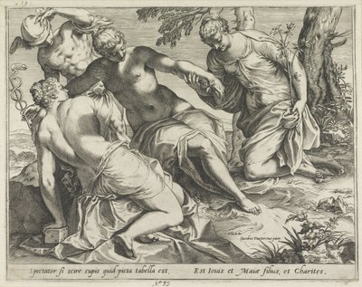 Merkür ve Güzeller by Agostino Carracci