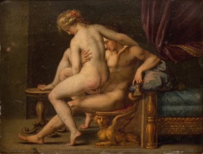 erkek ve kadın ile çıplaklık by Agostino Carracci