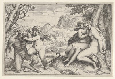 Aşk herşeyi fetheder by Agostino Carracci