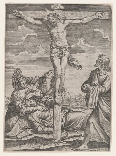 Çarmıha Gerilme, 1582. by Agostino Carracci