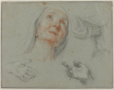 "Bakirenin Eğitimi"nde Saint Anne için Çalışmalar by Agostino Masucci