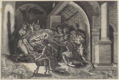 Çobanların hayranlığı by Agostino Veneziano