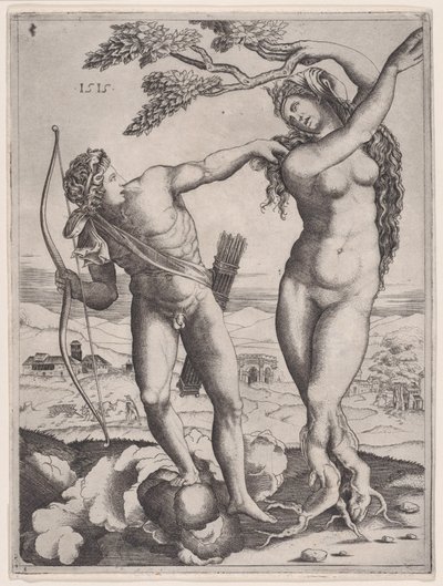 Apollo ve Daphne, 1515 tarihli, 1515 tarihli. by Agostino Veneziano