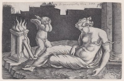 Kleopatra, 1528 tarihli. by Agostino Veneziano