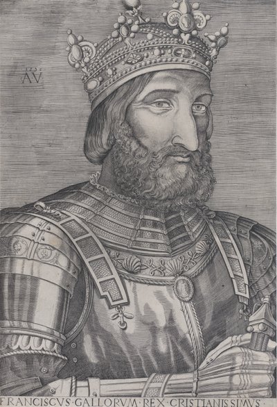 Fransa Kralı I. François, 1536 tarihli. by Agostino Veneziano