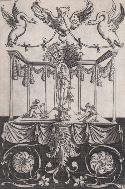 Süs Paneli, ca. 1514-36. by Agostino Veneziano