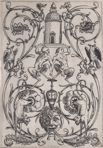 Süs Paneli, ca. 1514-36. by Agostino Veneziano