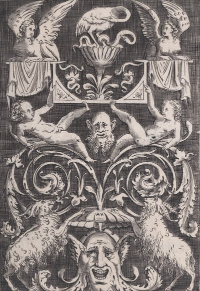 Süs Paneli, ca. 1514-36. by Agostino Veneziano