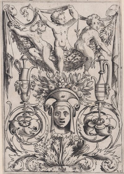 Süs Paneli, ca. 1514-36. by Agostino Veneziano