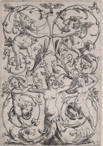 Süs Paneli, ca. 1514-36. by Agostino Veneziano