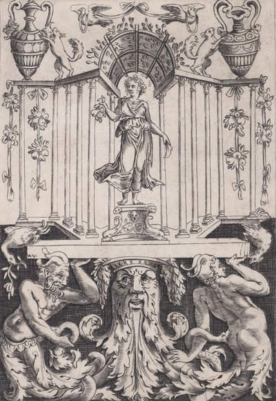 Süs Paneli, ca. 1514-36. by Agostino Veneziano