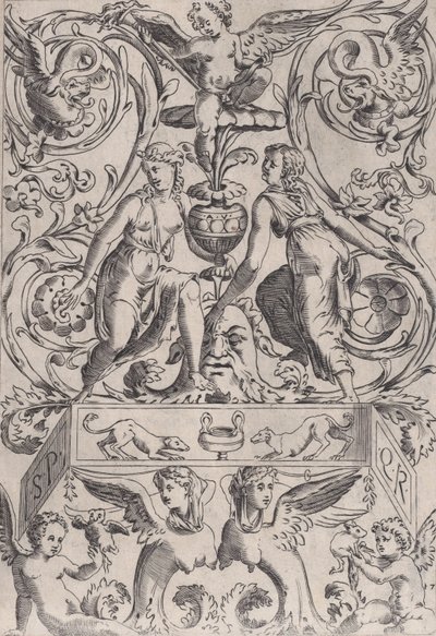 Süs Paneli, ca. 1514-36. by Agostino Veneziano