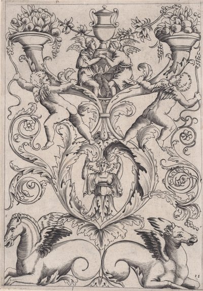 Süs Paneli, ca. 1514-36. by Agostino Veneziano