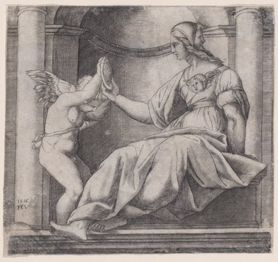 Prudence, 1516 tarihli. by Agostino Veneziano