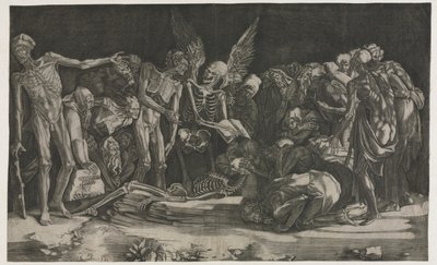 Ölüm ve Şöhret Alegorisi olarak da bilinen İskeletler by Agostino Veneziano