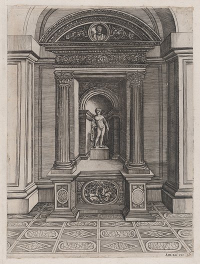 Eros Sunağı, M.Ö. 1514-36, yaklaşık 1514-36. by Agostino Veneziano.