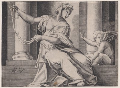 Temperance, 1517 tarihli. by Agostino Veneziano