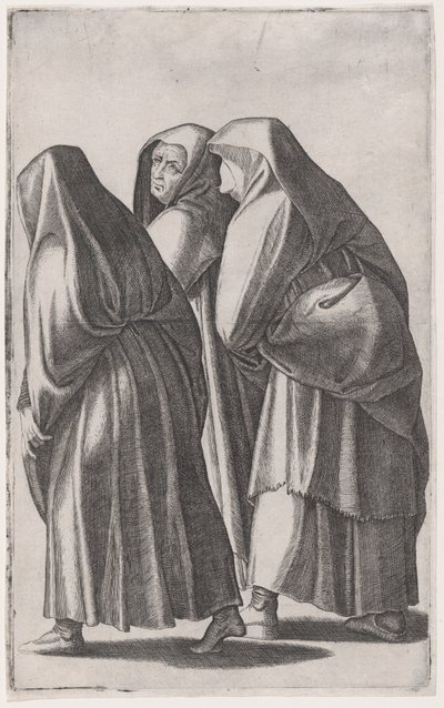 Mezara giden üç kutsal kadın, M.Ö. 1514-36. by Agostino Veneziano