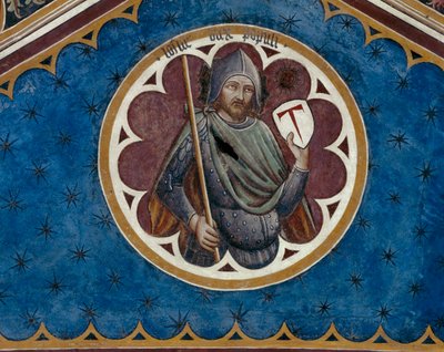 Lotharius, dux populi, tavanın dördüncü açıklığının detayı (fresk) by Agostino di Marsiglio