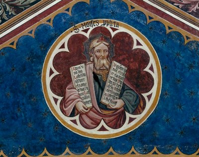 Musa, tavanın dördüncü açıklığının detayı (fresk) by Agostino di Marsiglio