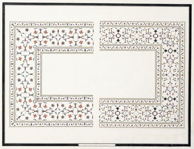 Mozaik Örnekleri, İmparator Mezarı, c. 1815 by Agra School