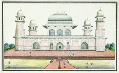 Agra yakınlarındaki Itimad-Ud-Daula Mezarı, 1830