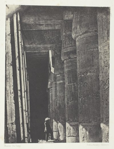 Medinet-Habou, Ramses-Méiamoun Sarayı Galerisi; Teb by Aimé Rochas