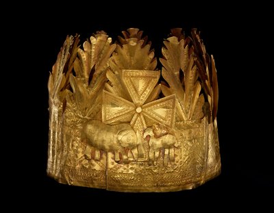 Crown, Gana Togo, c.1900-50 (sac altın) by Akan School