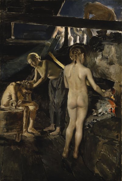 saunada by Akseli Gallen Kallela