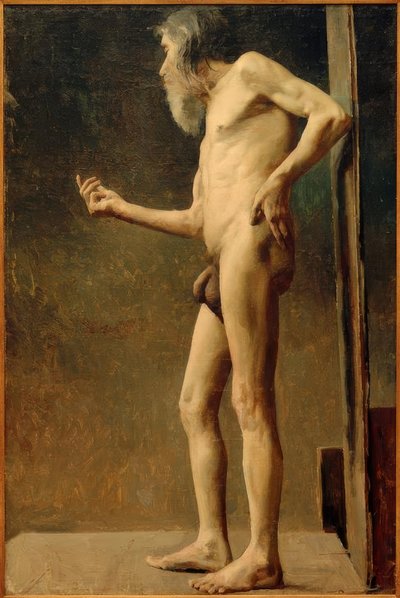 Yaşlı bir adamın çıplak çalışması by Akseli Valdemar Gallen Kallela