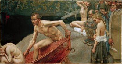 Tuonela Nehri üzerinde by Akseli Valdemar Gallen-Kallela