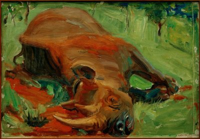 Öldürülen gergedan by Akseli Valdemar Gallen-Kallela