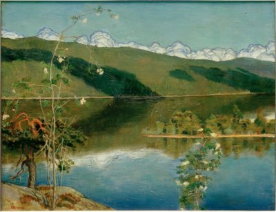 Ufukta fırtına bulutları by Akseli Valdemar Gallen-Kallela