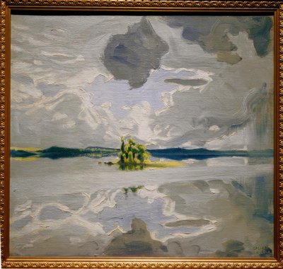 Bir gölün üzerinde bulutlar by Akseli Valdemar Gallen-Kallela