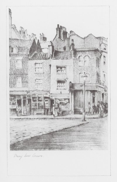 London Lanes: Drury Lane Köşesi (lito) by Alan Stapleton