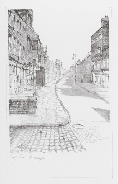 London Lanes: Long Lane, Borough (lito) by Alan Stapleton