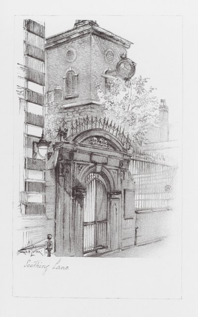 London Lanes: Seething Lane (lito) by Alan Stapleton