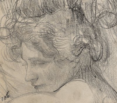 Kadın başı, 1890 dolayları (kağıt üzerinde pastel boya) by Albert de Belleroche