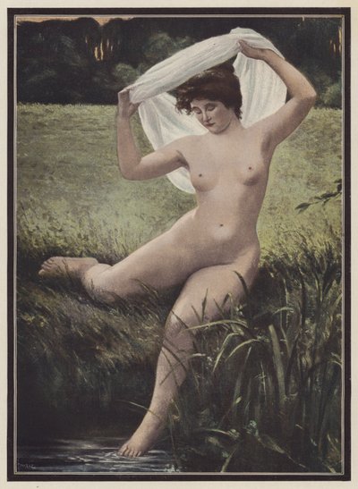 Kadın yüzücü (renkli taş) by Albert-Auguste Fourie