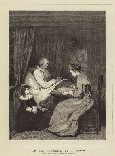 Eski Bir Huguenot by Albert Anker