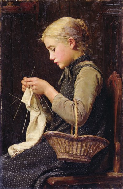 örgü kız by Albert Anker