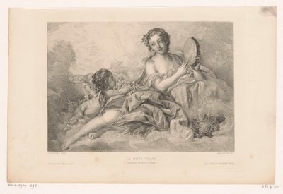 Putto ve tef ile Muse Erato La muse Erato (Koleksiyon Richard Wallace) (nesne üzerindeki başlık) by Albert Ardail