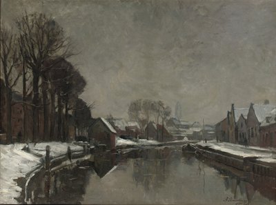 Kışın Bir Belçika Kasabası, 1912 by Albert Baertsoen