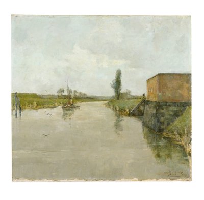 Dendemonde'daki Scheldt Nehri by Albert Baertsoen